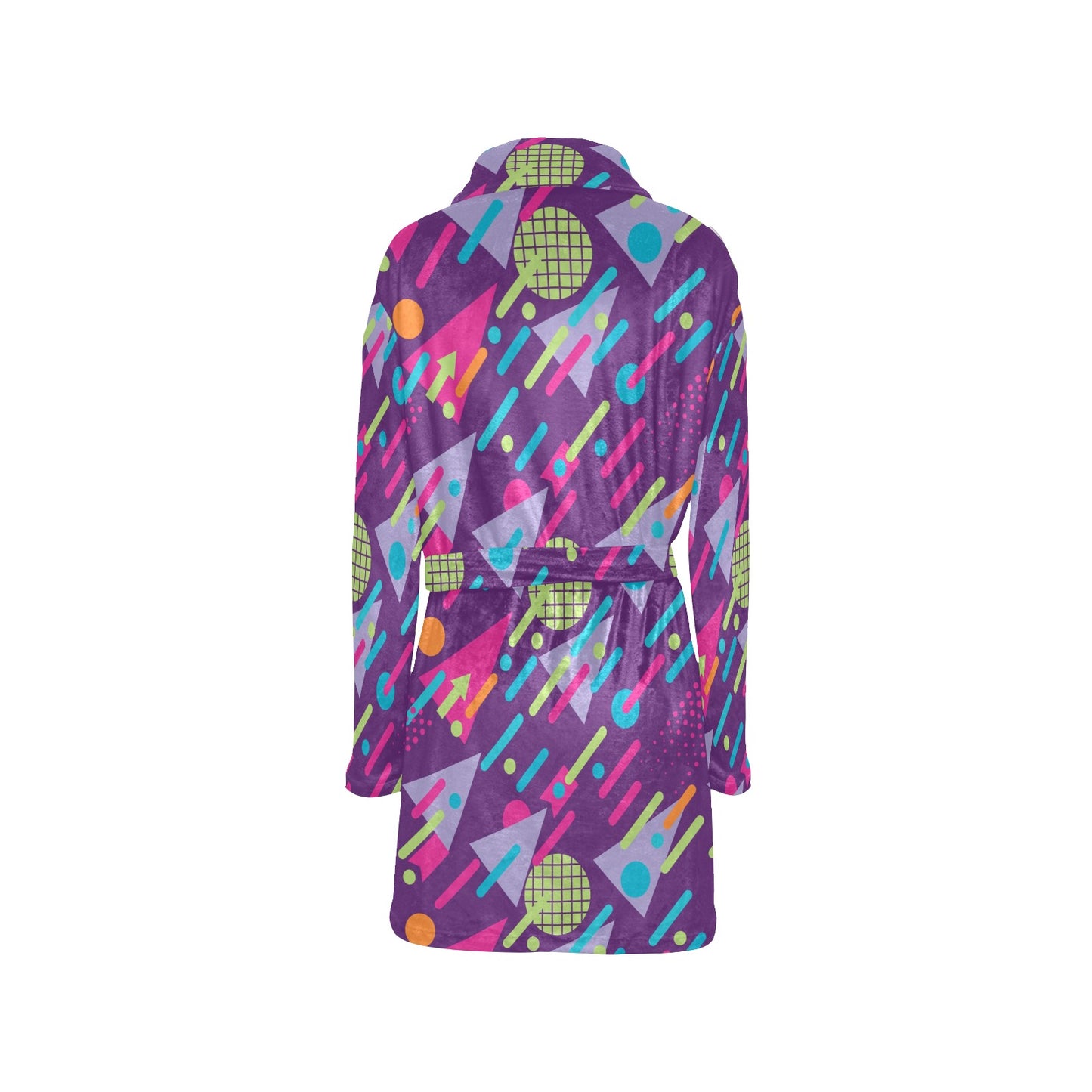 90s Pattern Print Design 4 Women's Fleece Robe