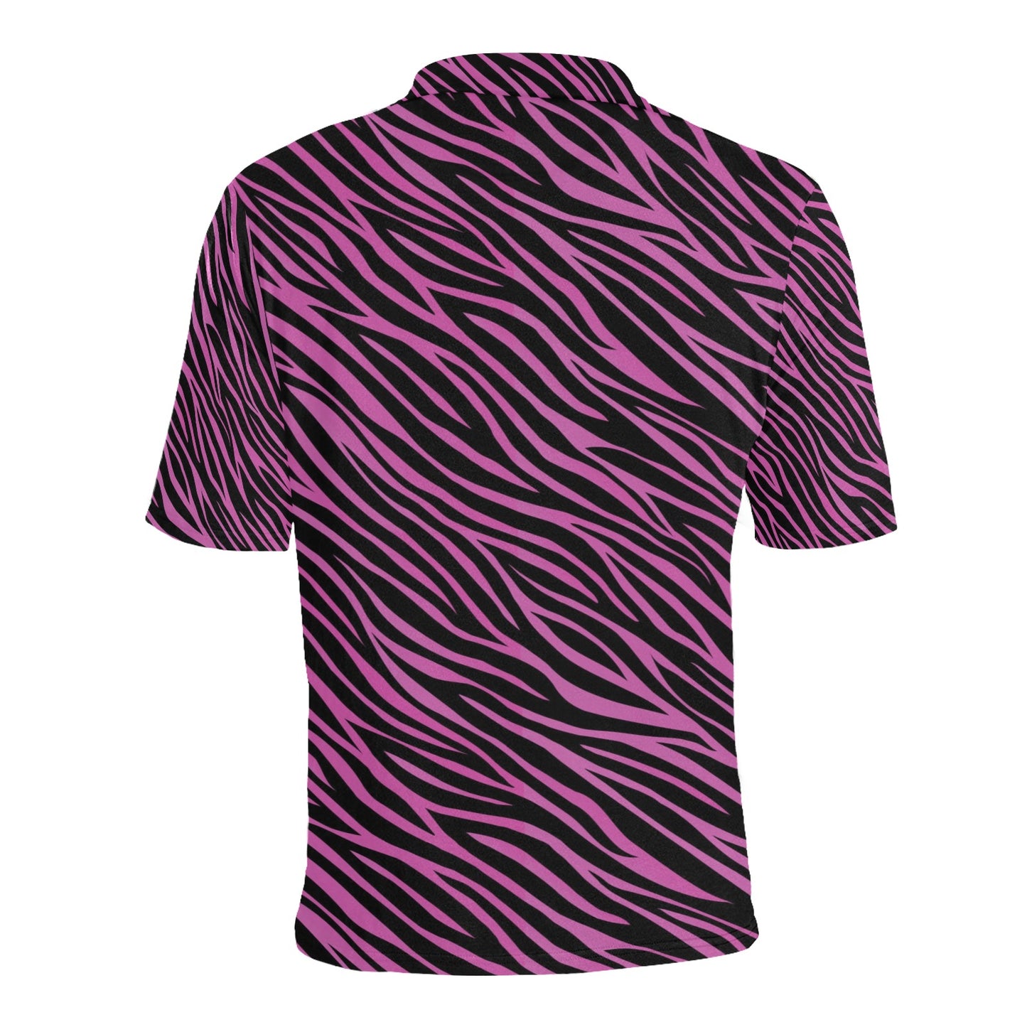 Zebra Pink Print Design LKS304 Men Polo Shirt