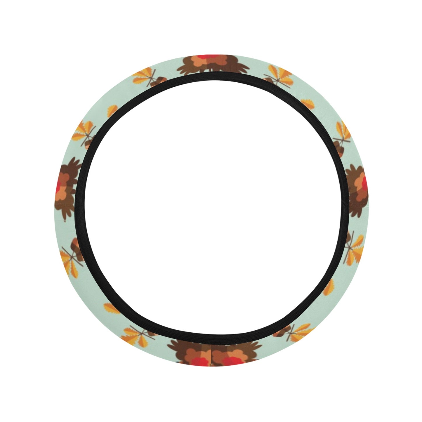 Thanksgiving Print Design LKS309 Steering Wheel Cover with Elastic Edge