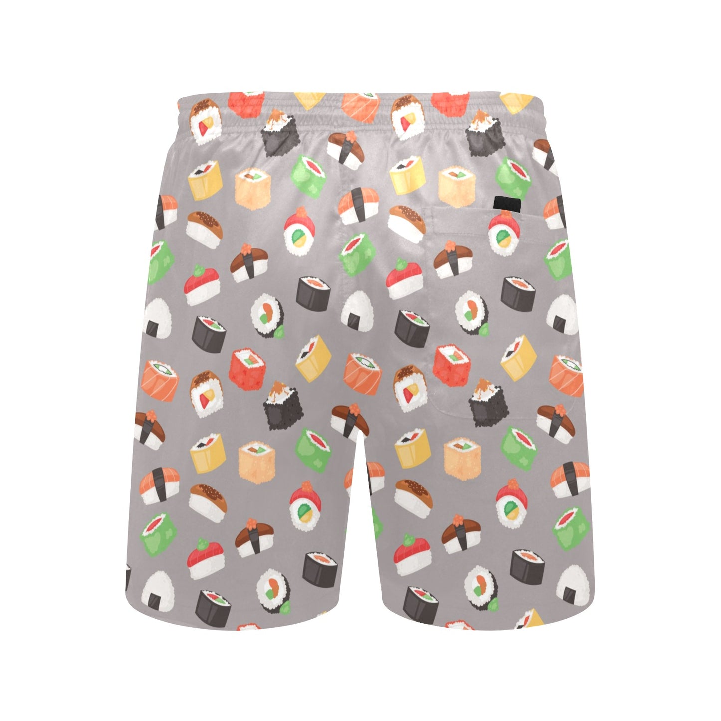 Sushi Print Design LKS307 Men's Swim Trunks Beach Shorts