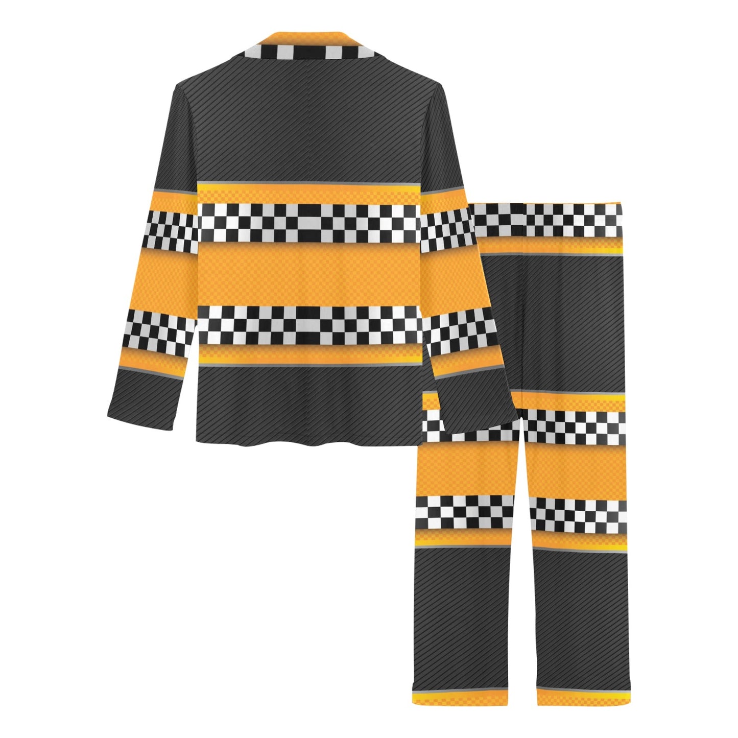 Checkered Pattern Print Design 01 Women's Long Pajama Set