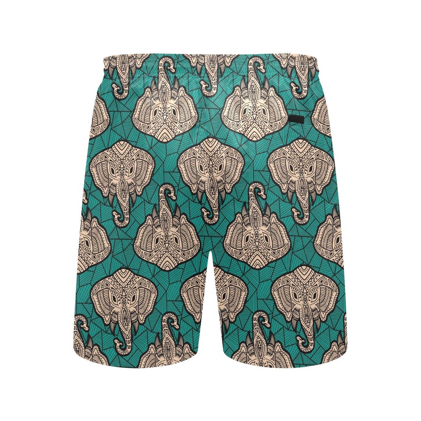 Boho Head Elephant Men's Swim Trunks Beach Shorts