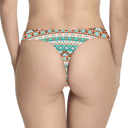 Navajo Style Print Pattern Women's Thongs