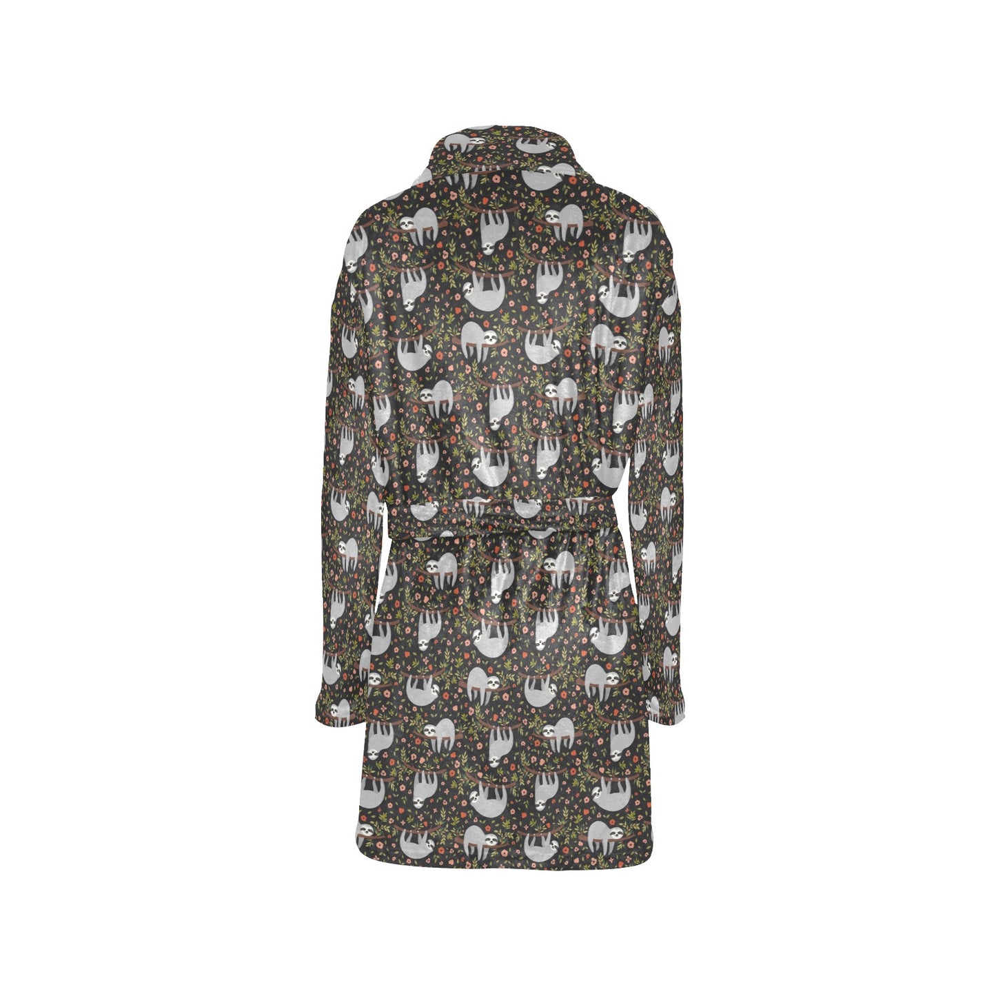 Sloth Cute Design Themed Print Women's Fleece Robe