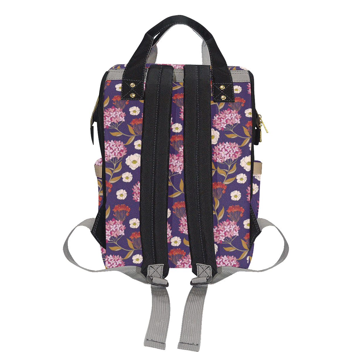 Hydrangea Pattern Print Design HD010 Diaper Bag Backpack