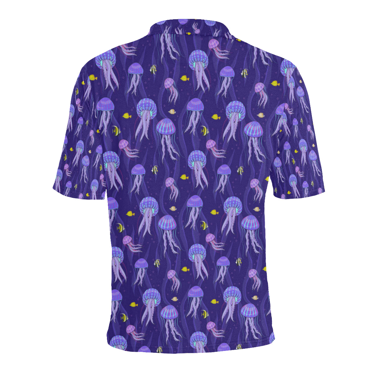 Jellyfish Style Print Men Polo Shirt