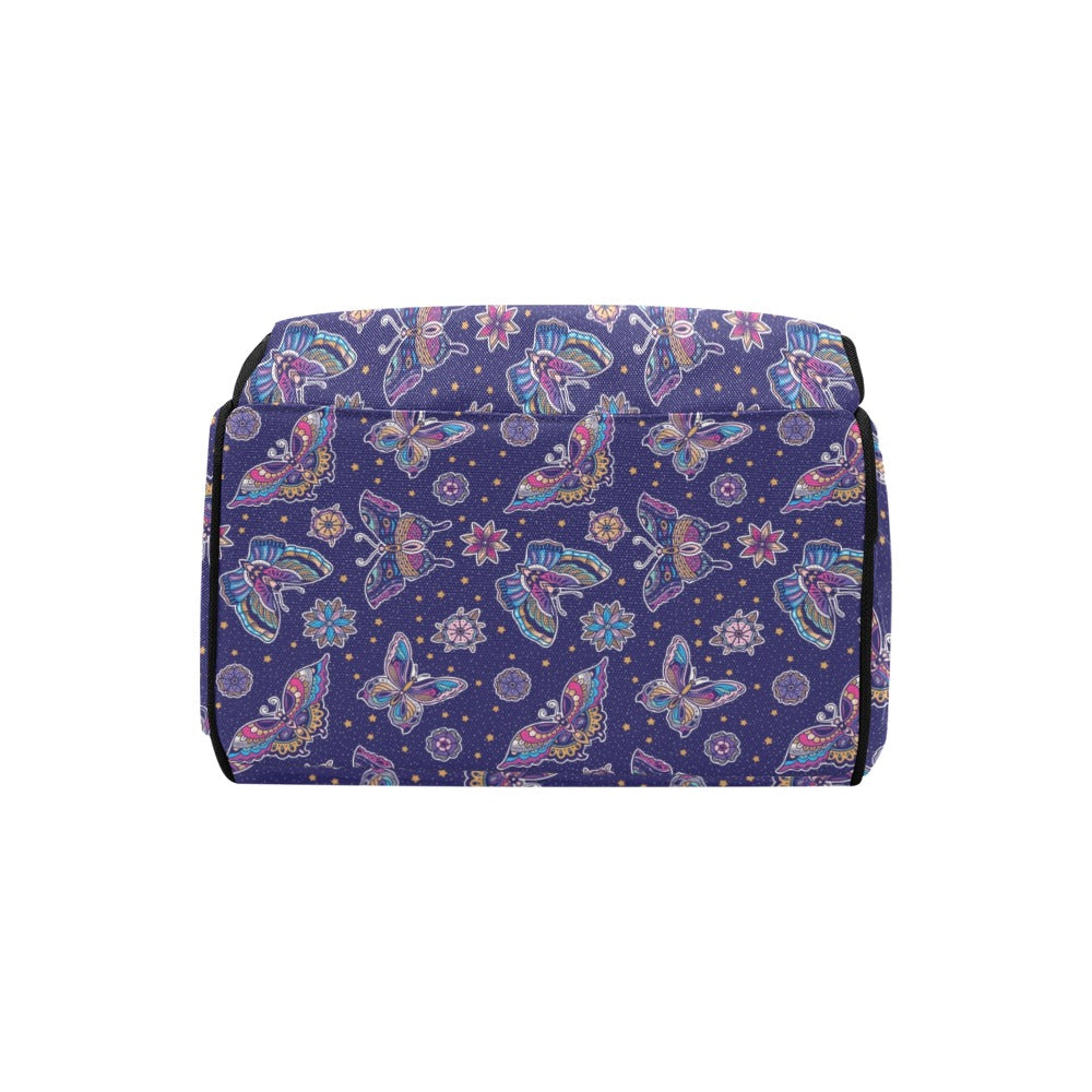 Butterfly Print Design LKS303 Diaper Bag Backpack