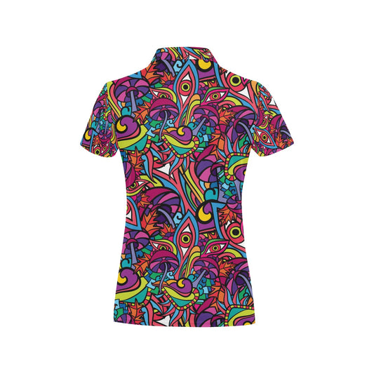 Trippy Print Design LKS302 Women's Polo Shirt