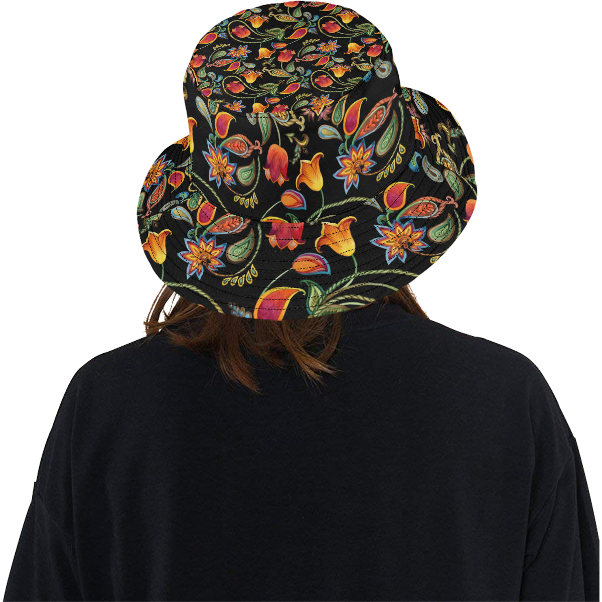 Tulip Boho Pattern Print Design TP09 Unisex Bucket Hat