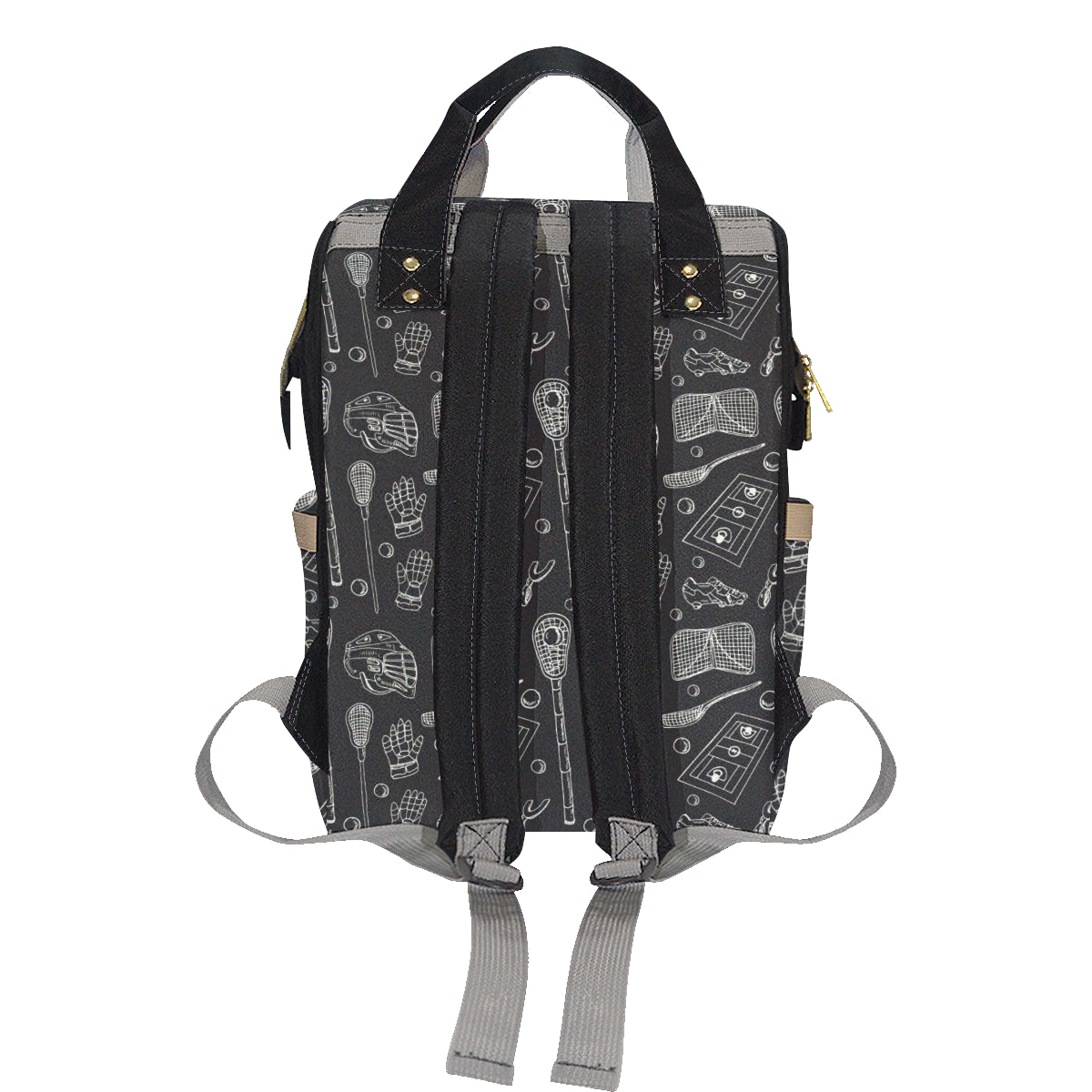 Lacrosse Pattern Print Design 01 Diaper Bag Backpack