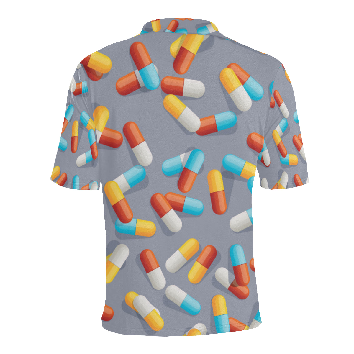 Pill Pattern Print Design A01 Men Polo Shirt