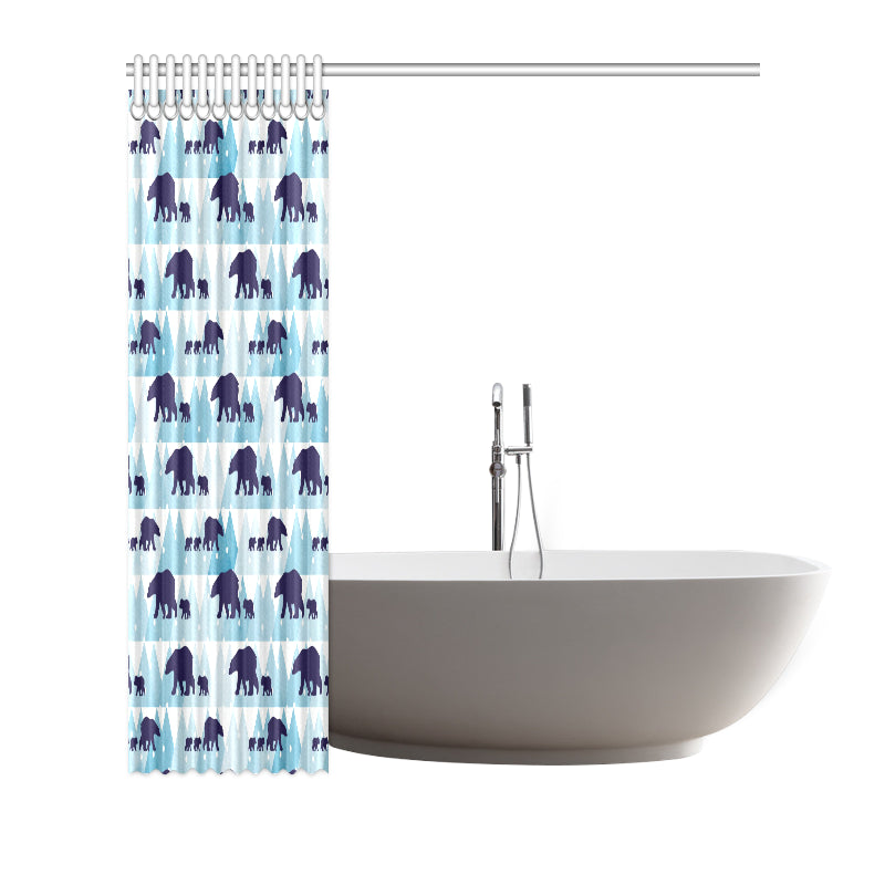 Bear Pattern Print Design BE01 Shower Curtain