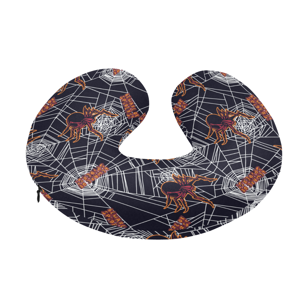 Tarantula Spiderwebs Pattern Print Design 01 U-Shaped Travel Neck Pillow