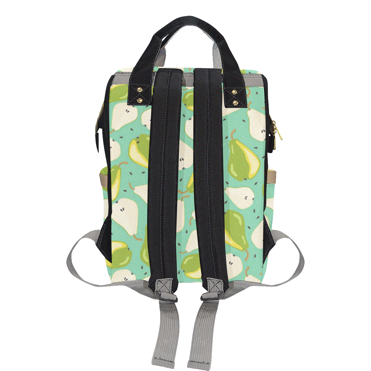 Pear Pattern Print Design PE04 Diaper Bag Backpack