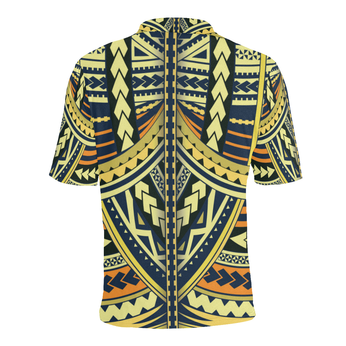Polynesian Tattoo Print Men Polo Shirt