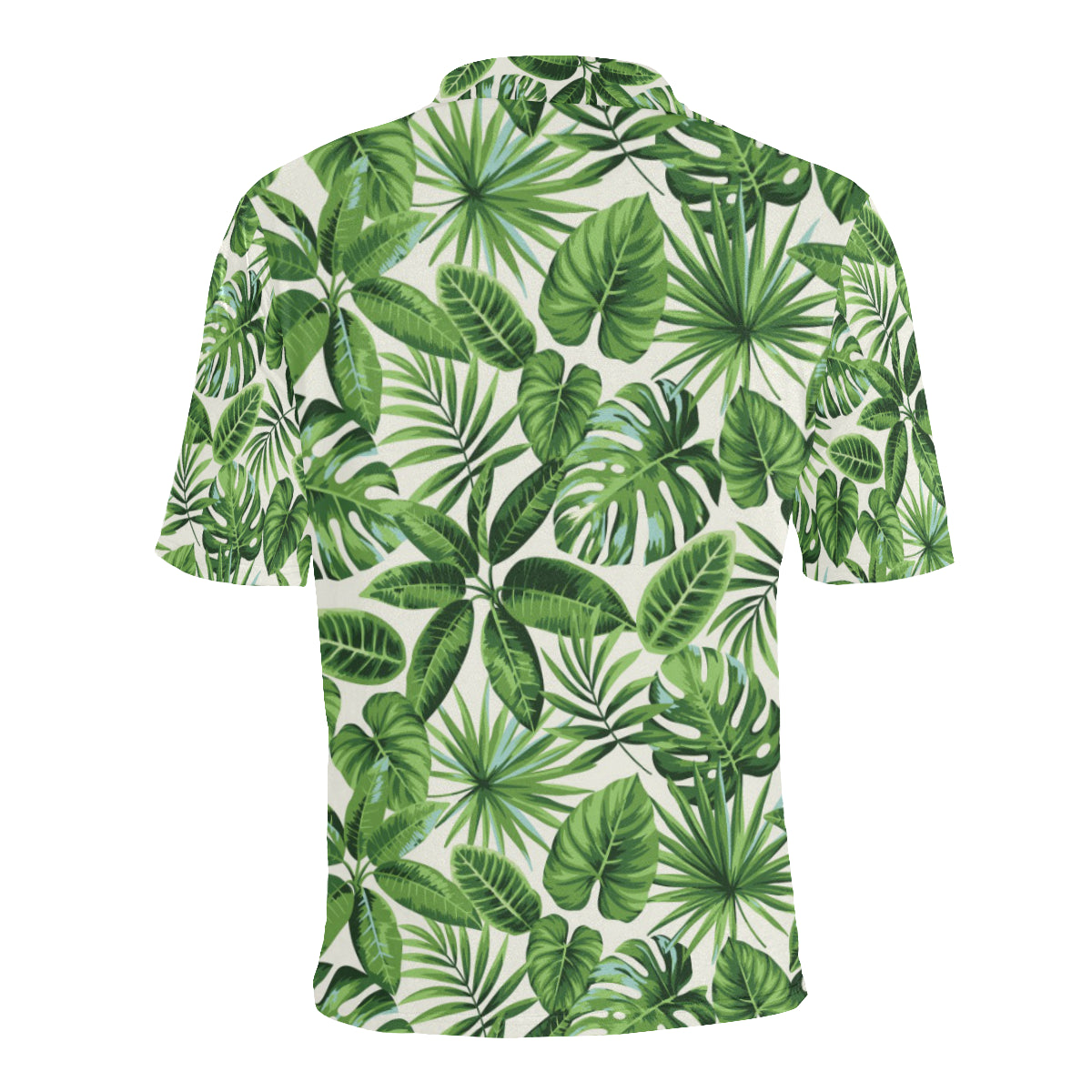 Tropical Flower Pattern Print Design TF013 Men Polo Shirt