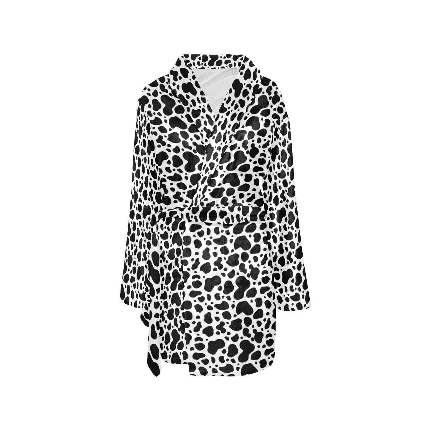 Cow Skin Pattern Print Design 04 Women's Fleece Robe