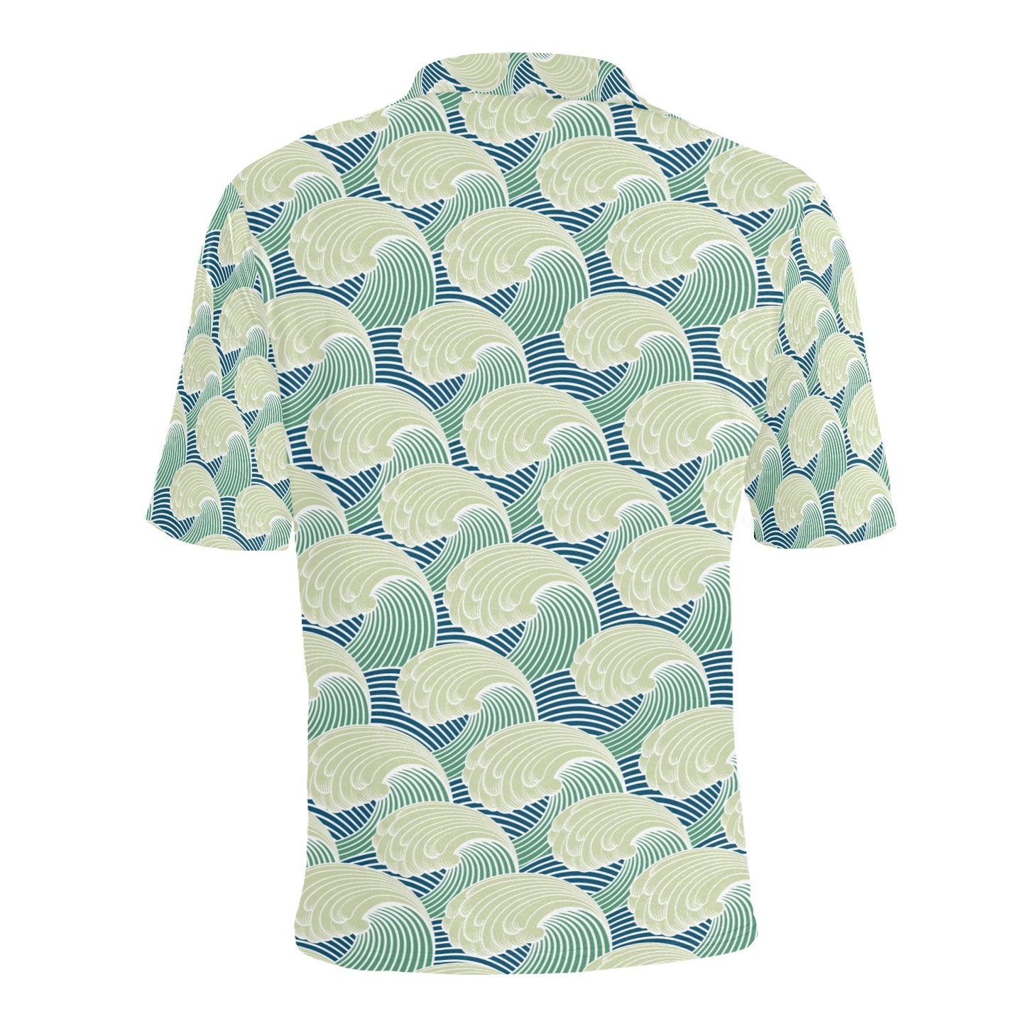Wave Japan Style Print Design LKS302 Men Polo Shirt