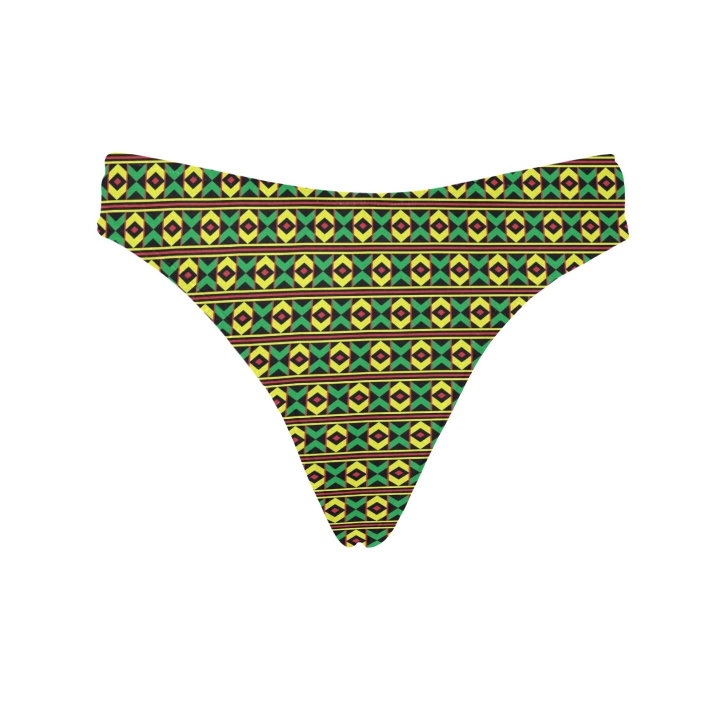 African Geometric Print Pattern Women's Thongs