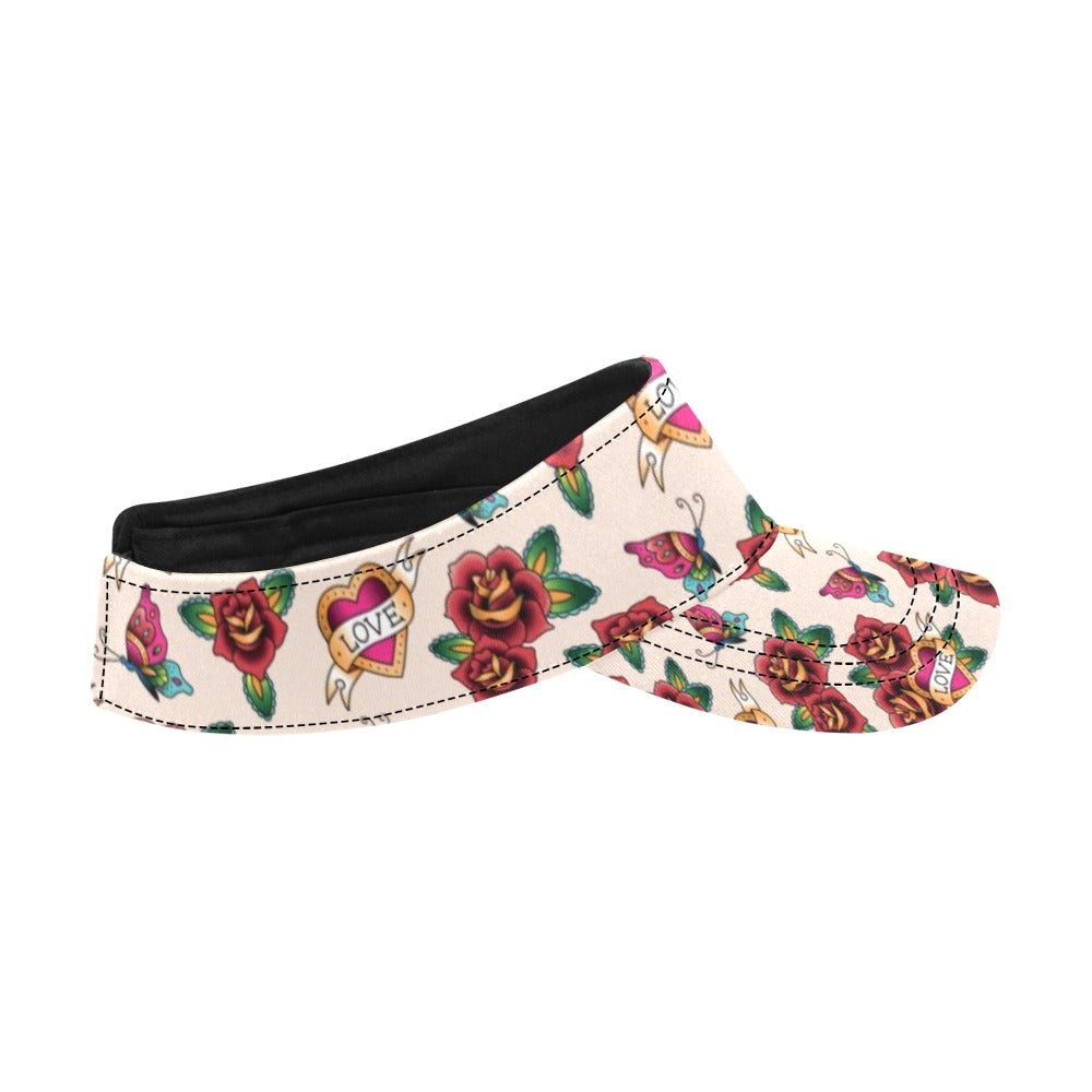 Tattoo Rose Print Design LKS302 Unisex Sun Visor