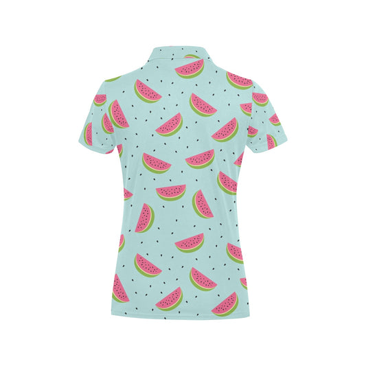 Watermelon Pattern Print Design WM06 Women's Polo Shirt