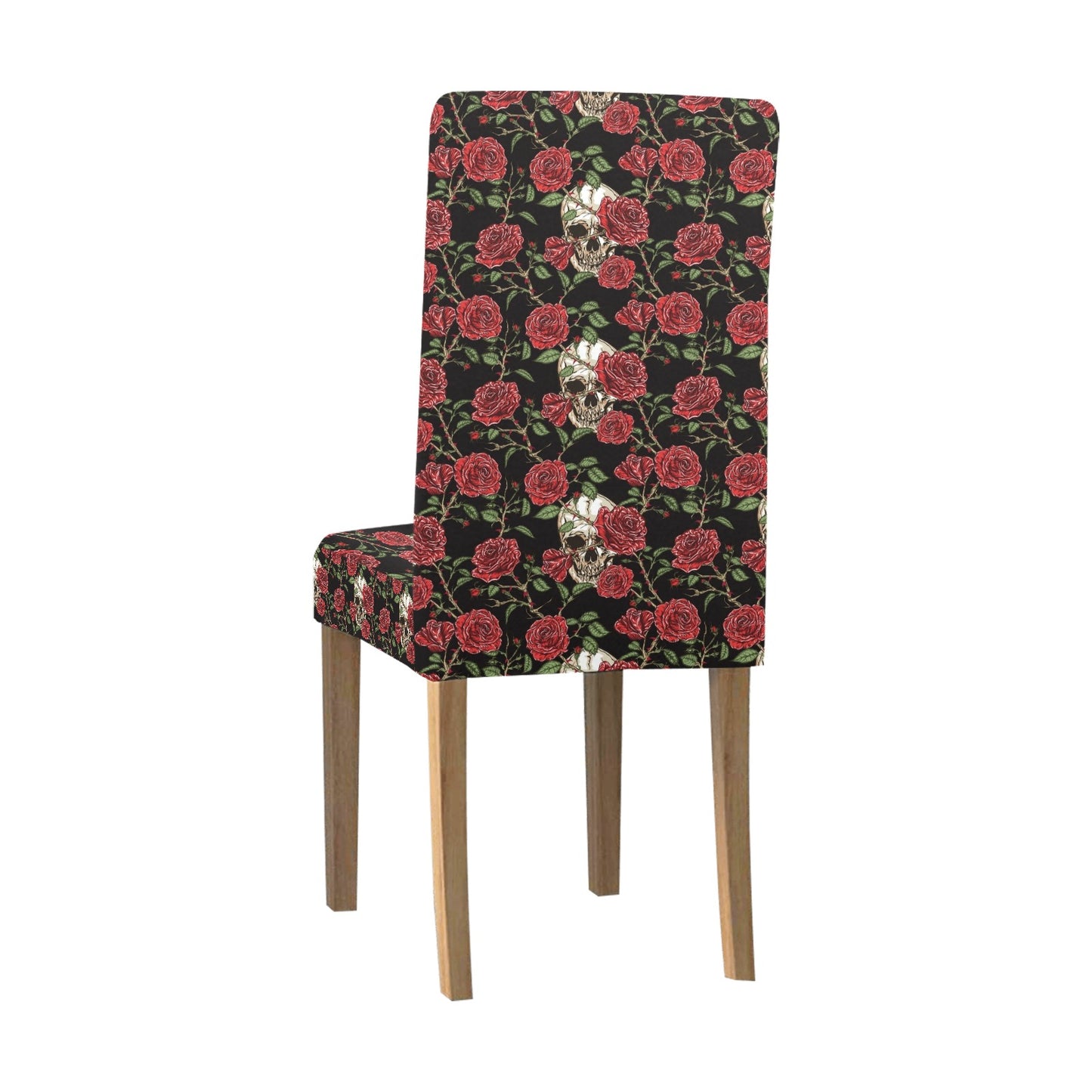 Skull And Roses Print Design LKS303 Dining Chair Slipcover