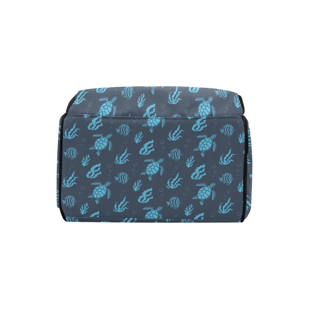 Sea Turtle Print Design LKS307 Diaper Bag Backpack