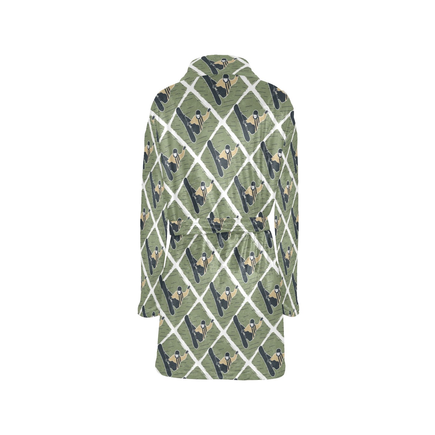 Snowboard Man Print Design LKS302 Women's Fleece Robe