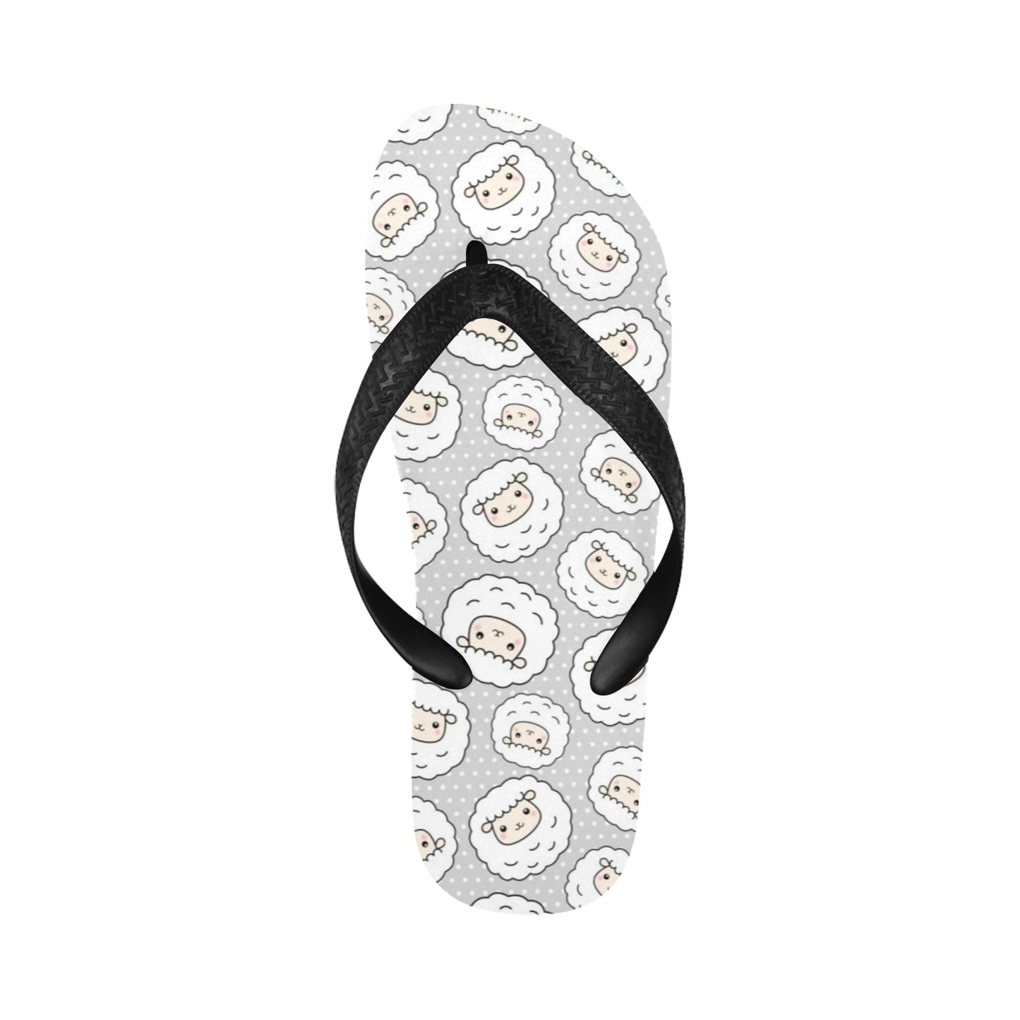 Sheep Print Design LKS401 Flip Flops