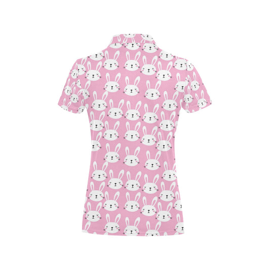 Rabbit Print Design LKS401 Women's Polo Shirt