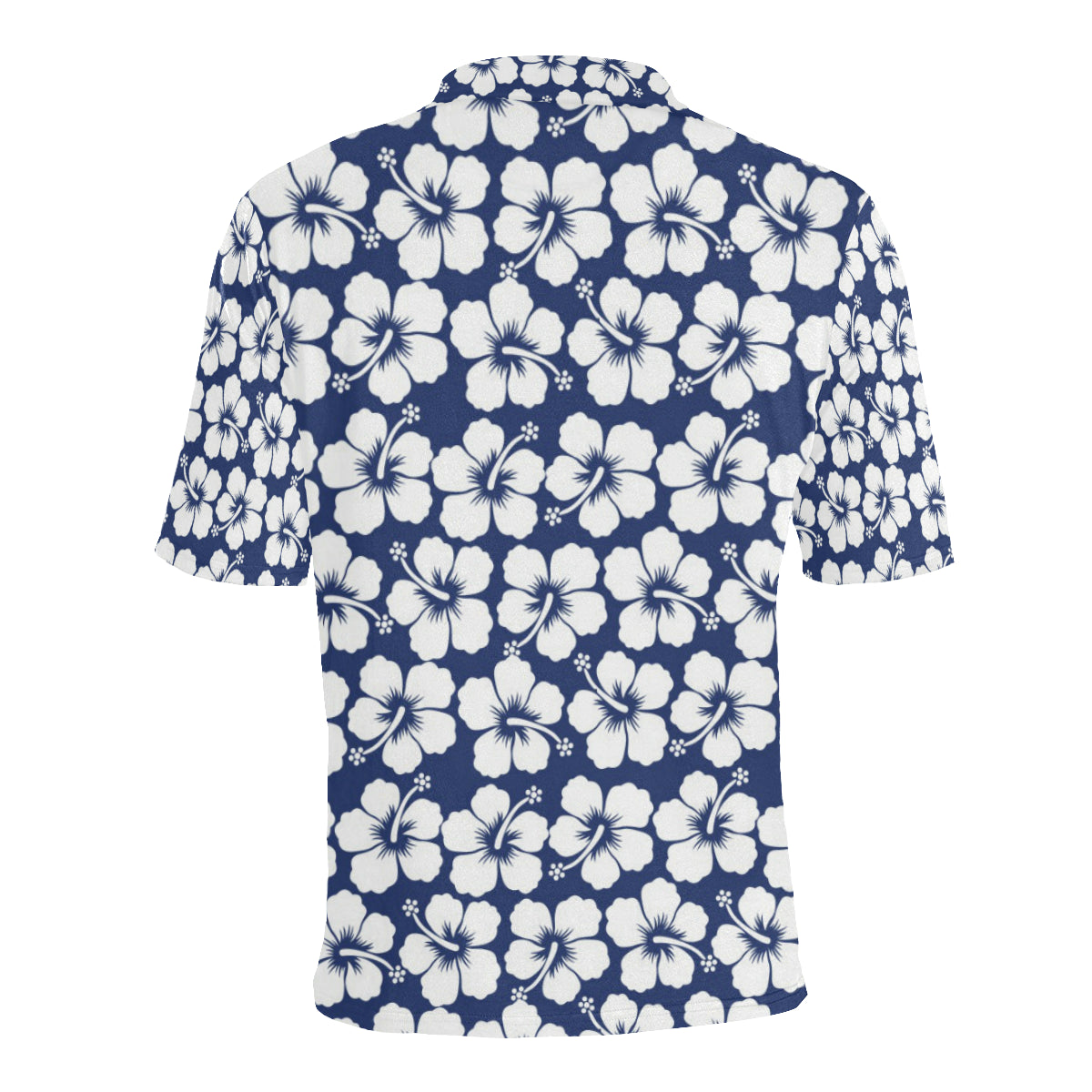 Hibiscus Pattern Print Design HB013 Men Polo Shirt