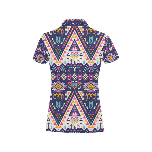 Pink Leopard Print Women's Polo Shirt