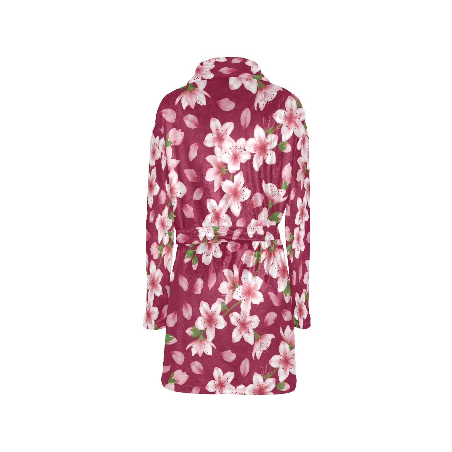Cherry Blossom Pattern Print Design CB06 Women's Fleece Robe