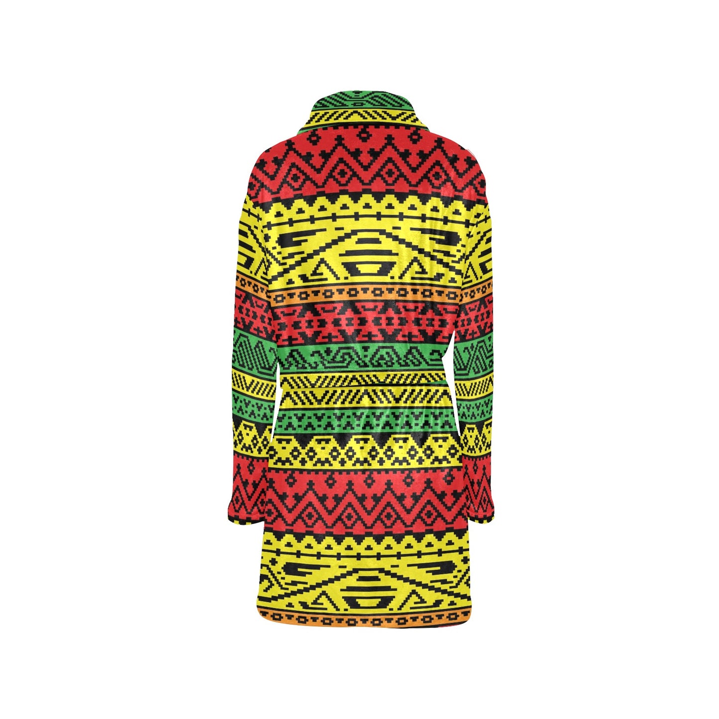 Rastafarian Pattern Print Design A02 Women's Fleece Robe