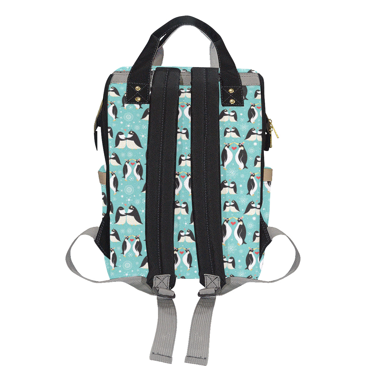 Penguin Love Print Diaper Bag Backpack