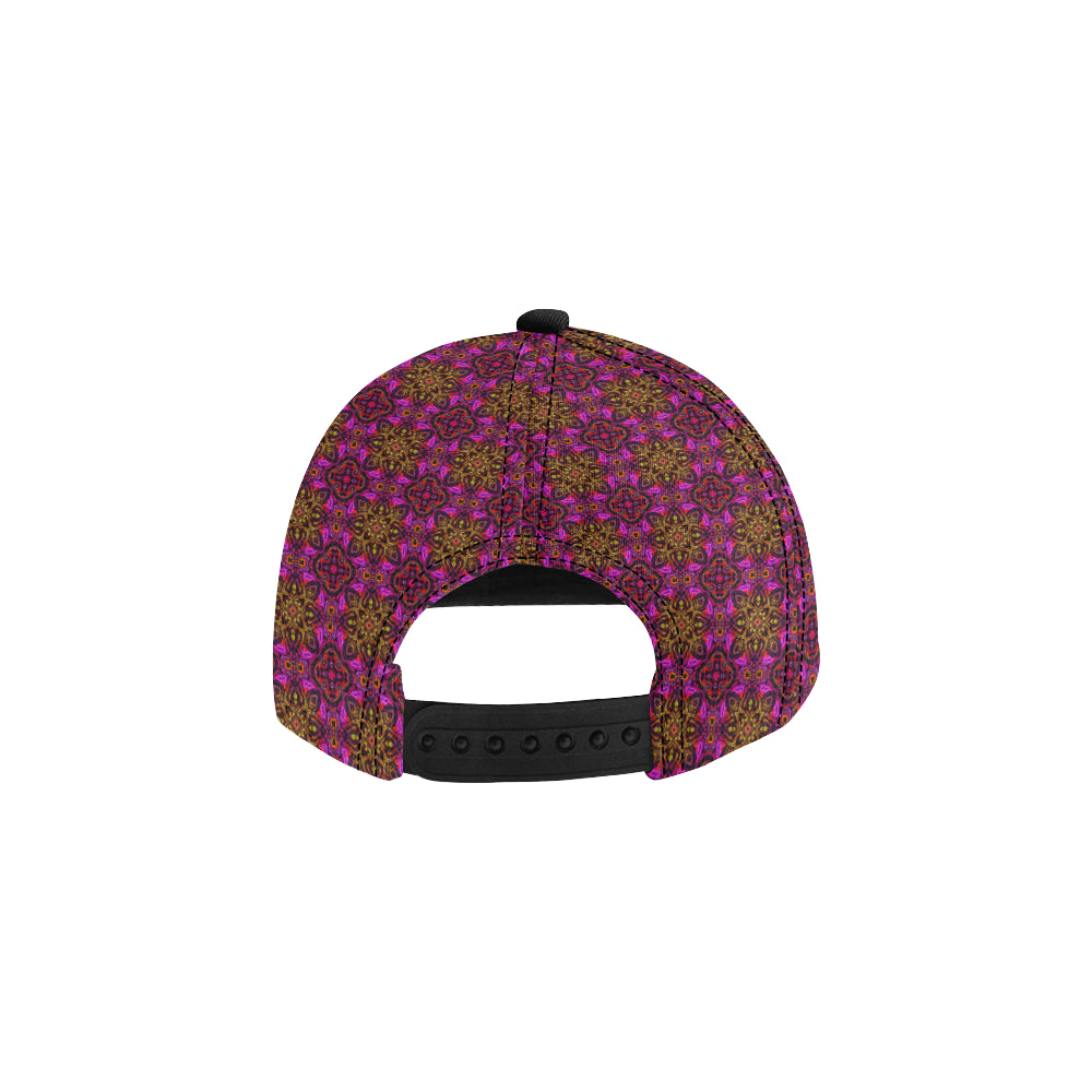kaleidoscope Abstract Print Design Snapback Cap