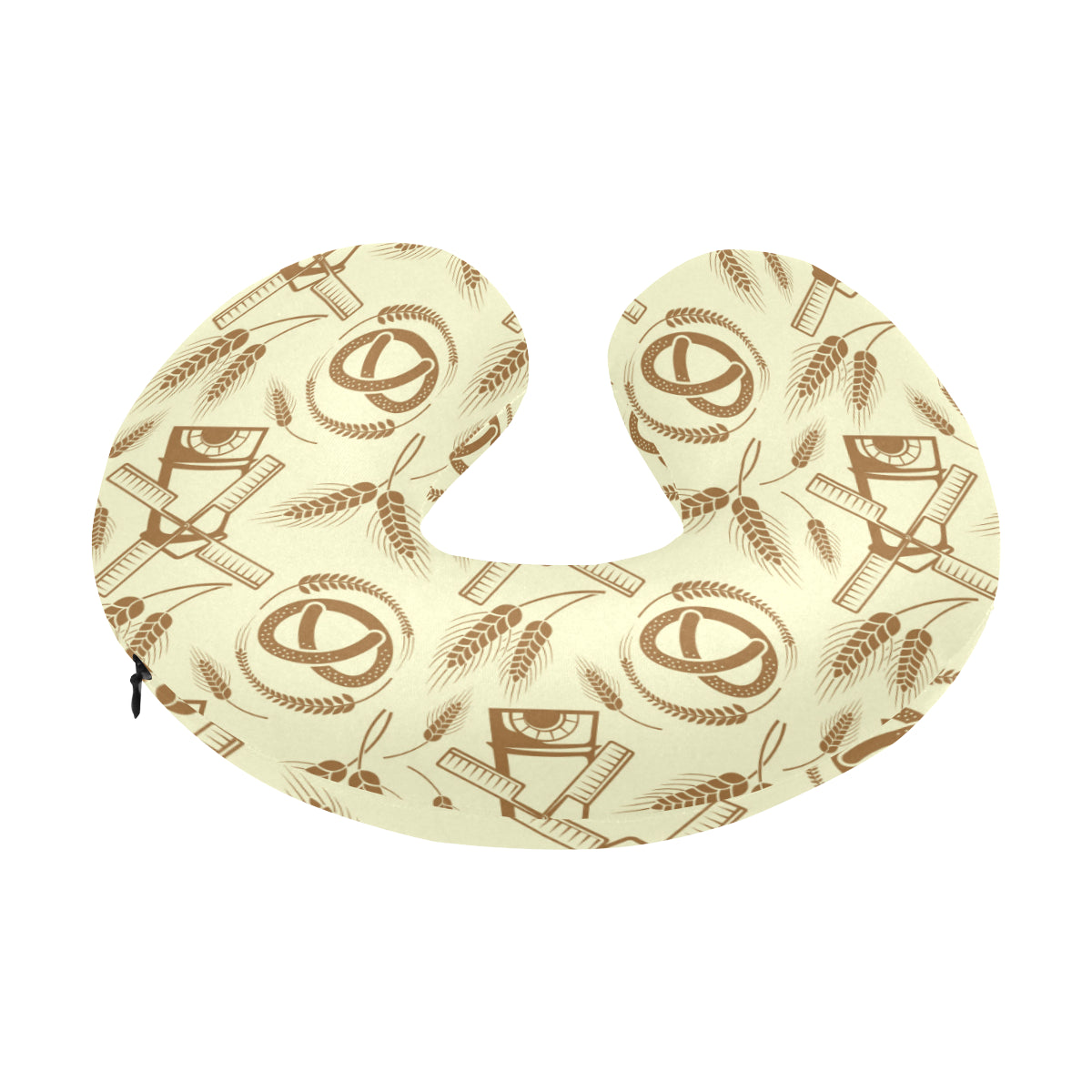 Agricultural Windmills Print Design 03 U-Shaped Travel Neck Pillow