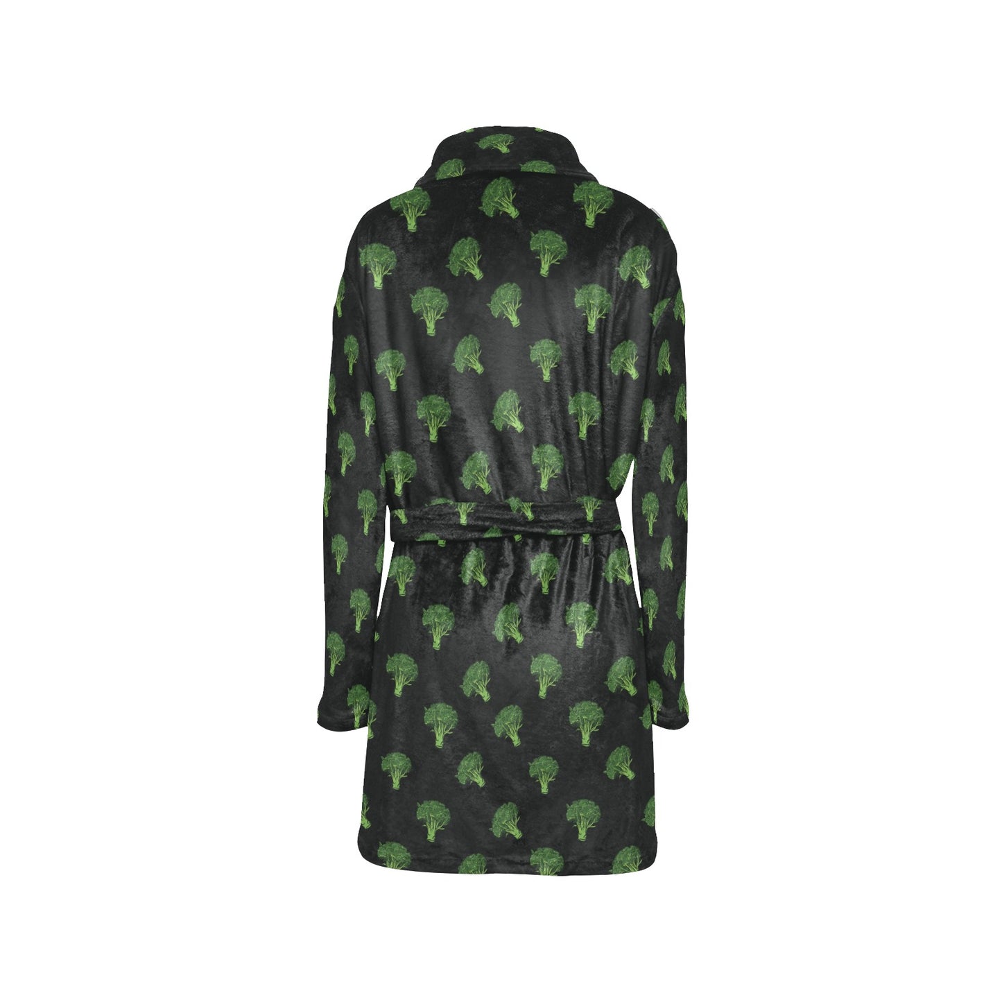 Broccoli Pattern Print Design 04 Women's Fleece Robe
