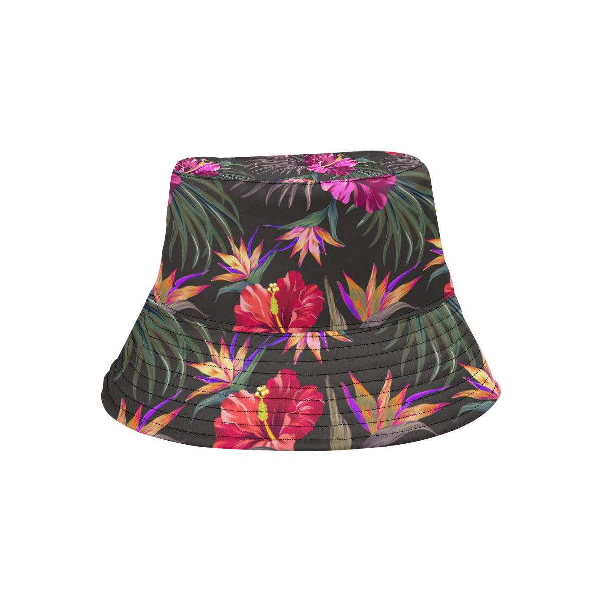 Hibiscus Pattern Print Design HB014 Unisex Bucket Hat