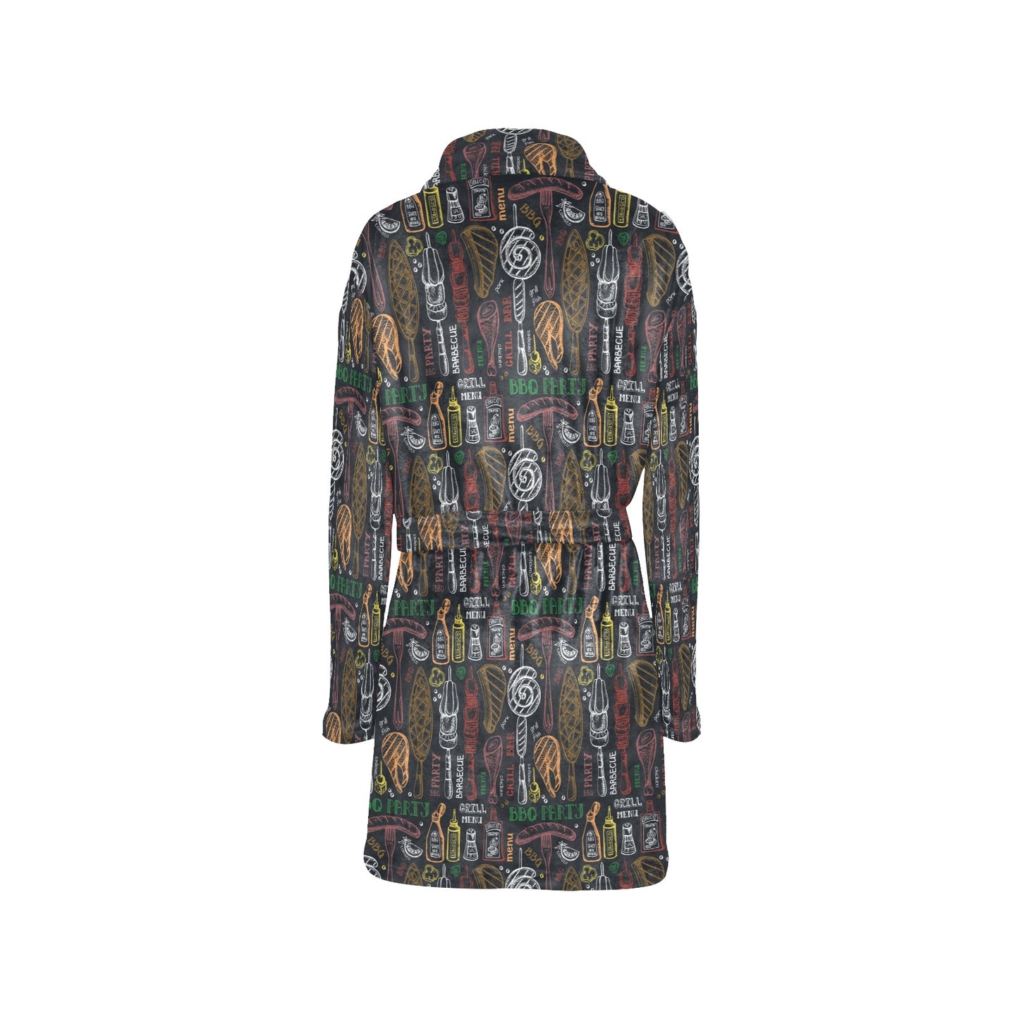 Barbecue Pattern Print Design 03 Women's Fleece Robe