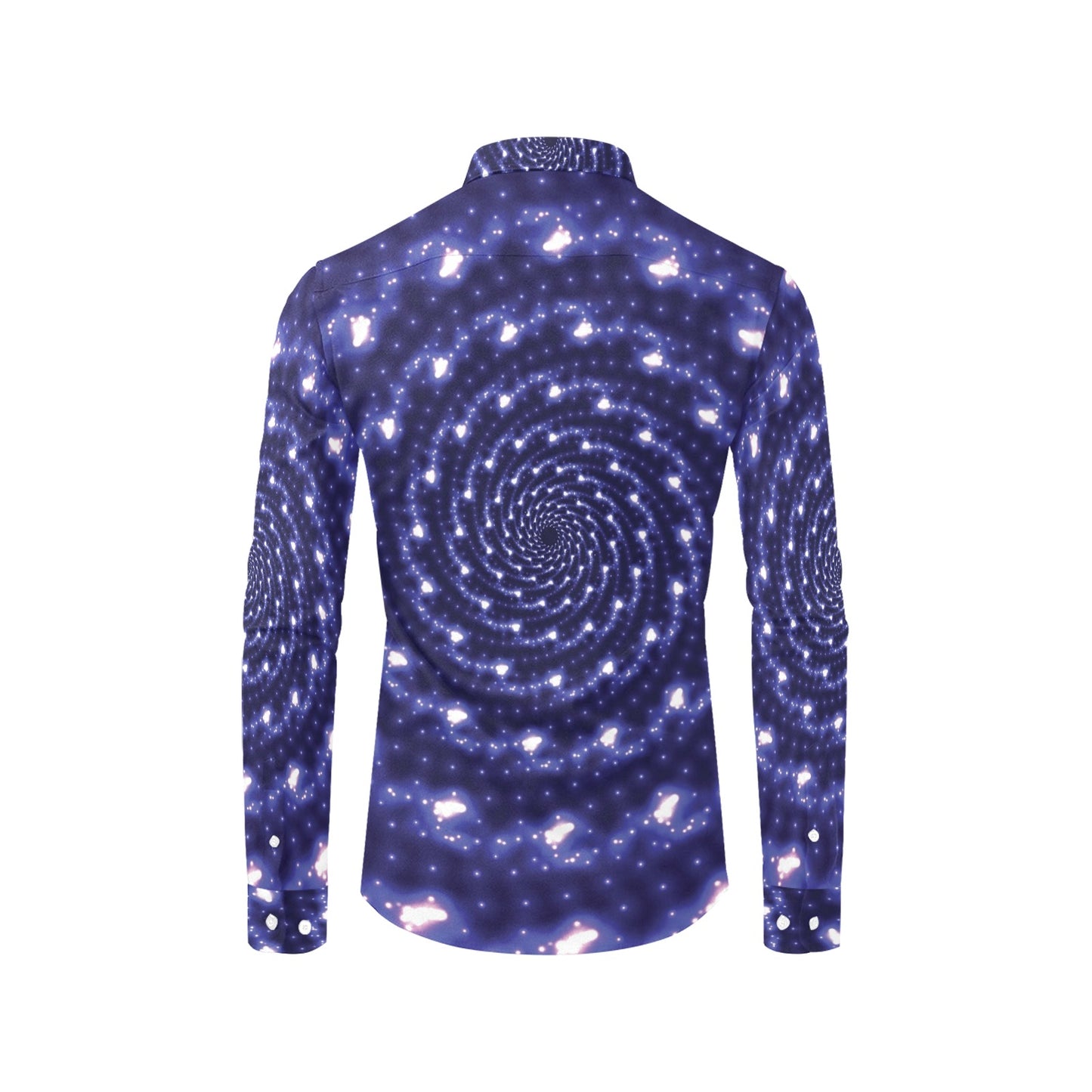 Vortex Print Design LKS305 Men's Long Sleeve Dress Shirt
