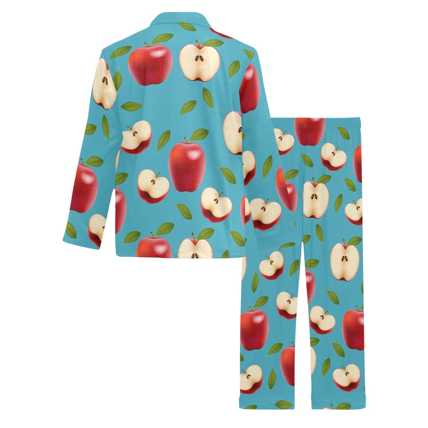 Apple Pattern Print Design AP012 Men's Long Pajama Set