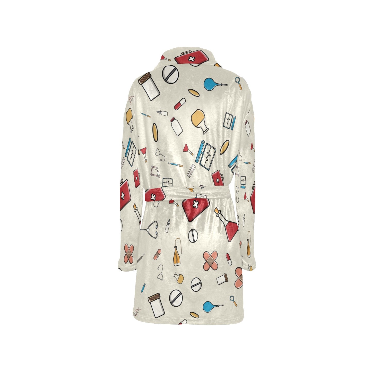 Nurse Pattern Print Design A04 Women's Fleece Robe