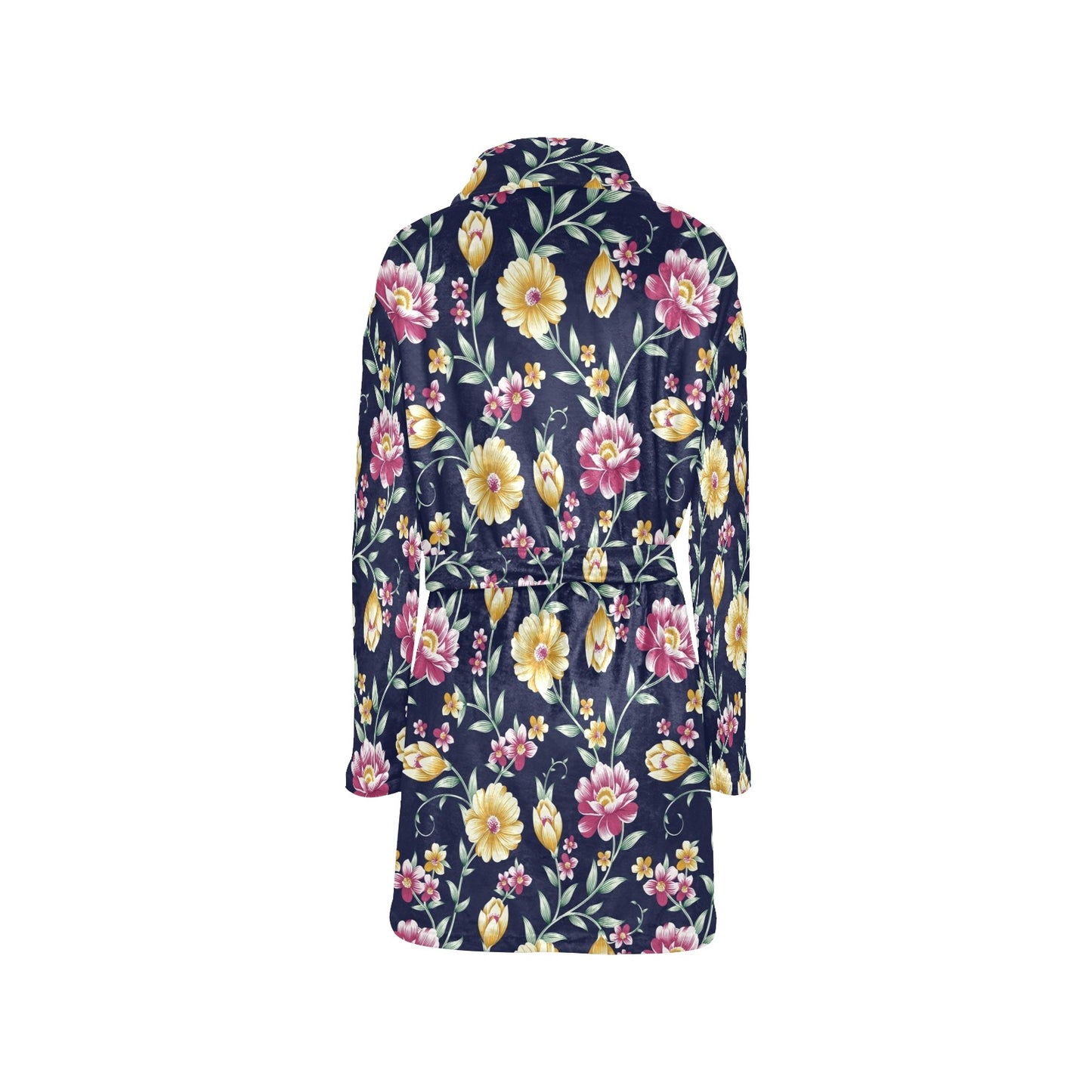 Gerberas Pattern Print Design GB03 Women's Fleece Robe