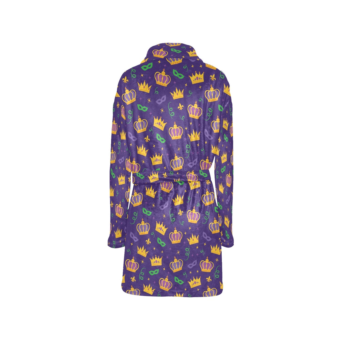 Mardi Gras Pattern Print Design 03 Women's Fleece Robe