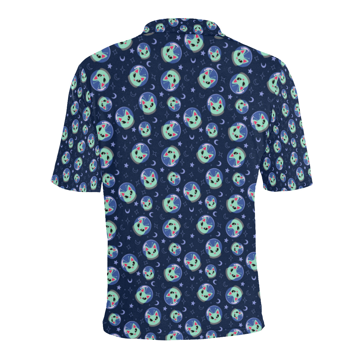 Alien Cat Men Polo Shirt
