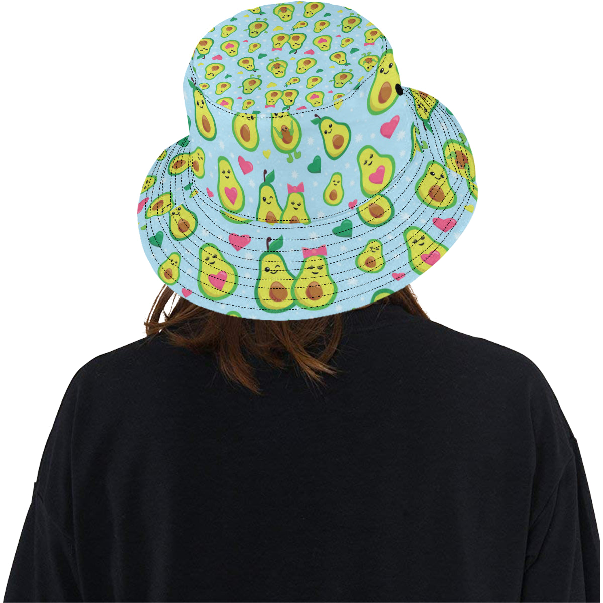 Avocado Pattern Print Design AC09 Unisex Bucket Hat
