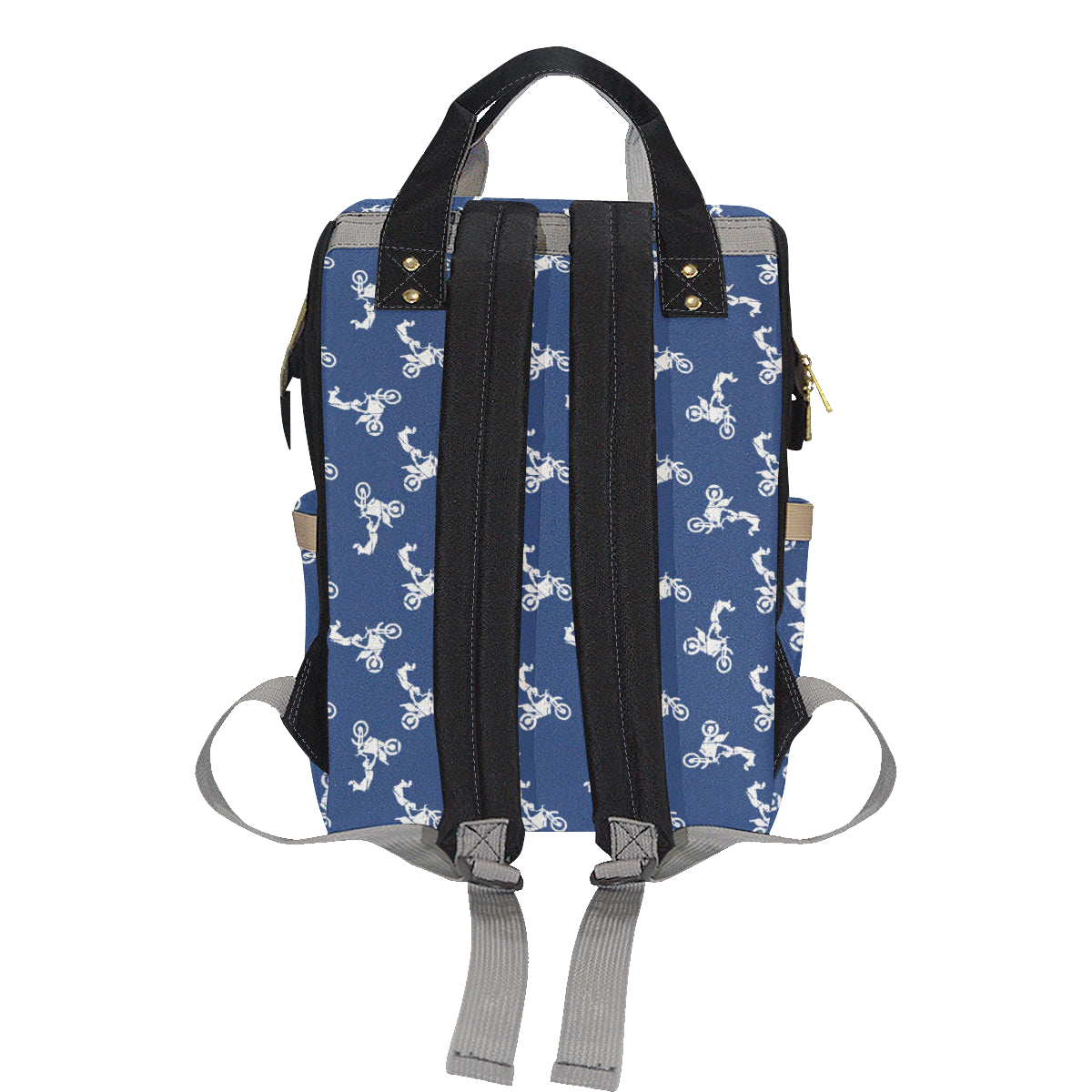 Motocross Pattern Print Design 01 Diaper Bag Backpack