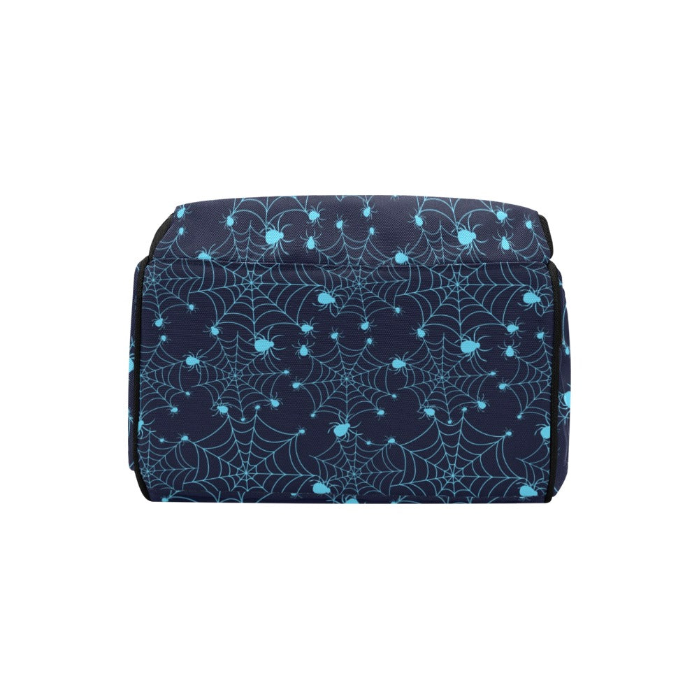Spider Web Blue Print Design LKS304 Diaper Bag Backpack