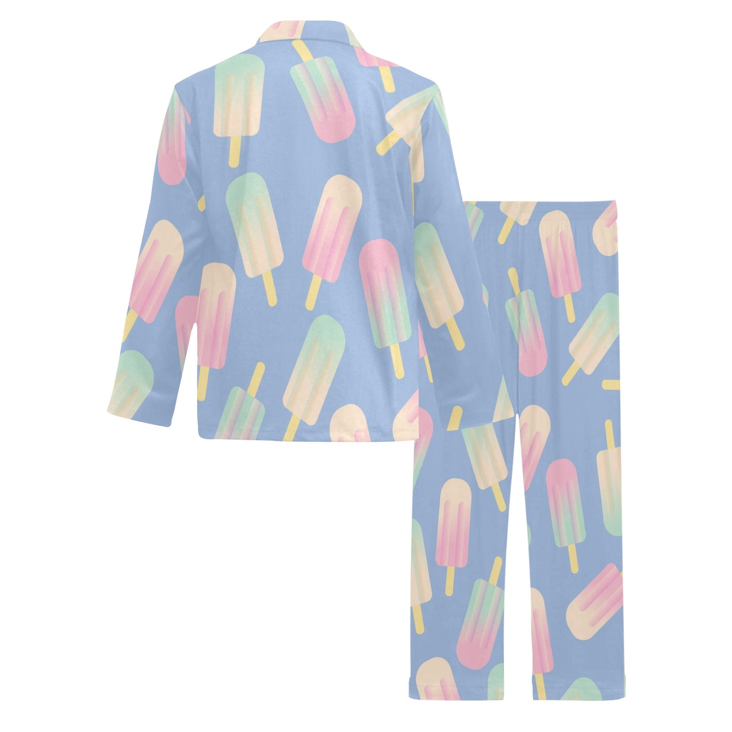 Ice Cream Pattern Print Design 05 Men's Long Pajama Set